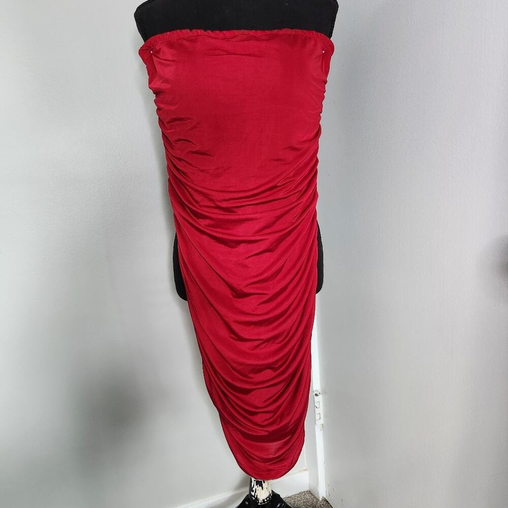 Red cocktail dress
